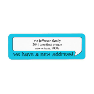 Bright Bubble New Address/Moving Announcement Return Address Label