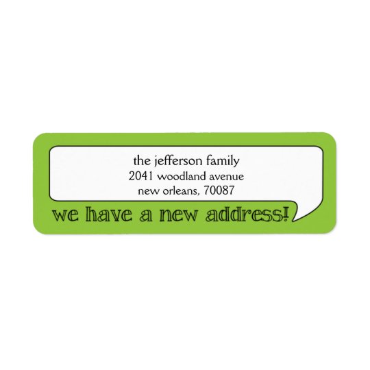 Bright Bubble New Address/Moving Announcement Return Address Label