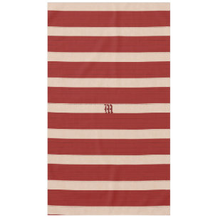 Bright Burgundy Red Stripes Tablecloth