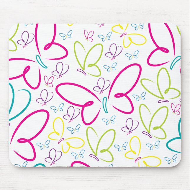 Bright butterflies mouse pad (Front)