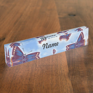Bright Butterfly Nameplate