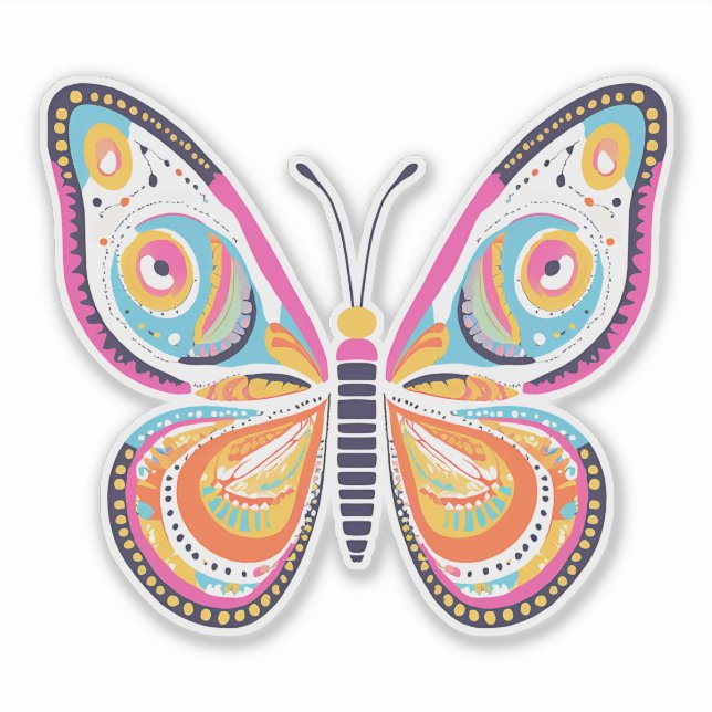 Bright Butterfly  Sticker (Front)
