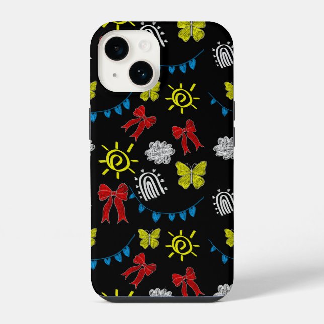 Bright Butterfly & Sunshine Pattern Phone Case (Back)