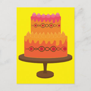 Bright Cake Postcard