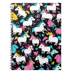 Bright Cartoon Unicorns Notebook