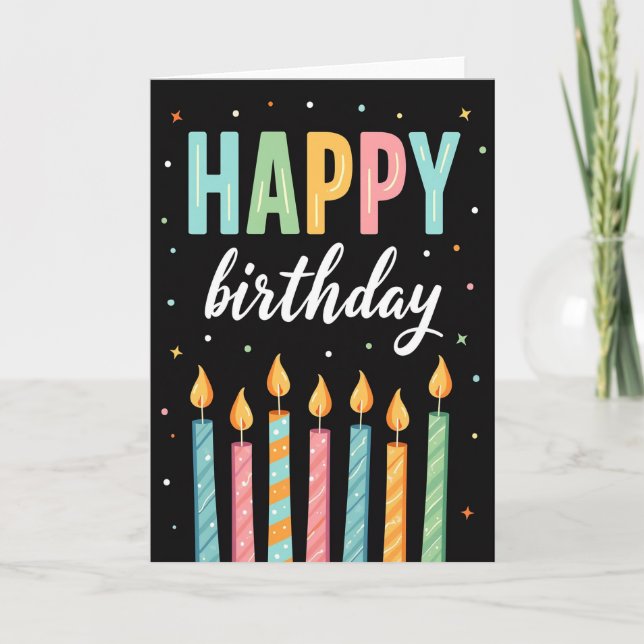 Bright Celebration Birthday Card (Front)