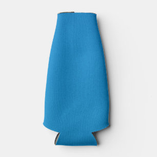 Bright Cerulean Blue with Grainy Texture Bottle Cooler