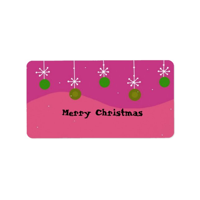 Bright Charming Christmas Decorations Label (Front)