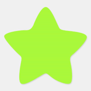 Bright Chartreuse Green Star Sticker