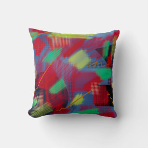 Bright & Cheerful Abstract Digital Art Cushion