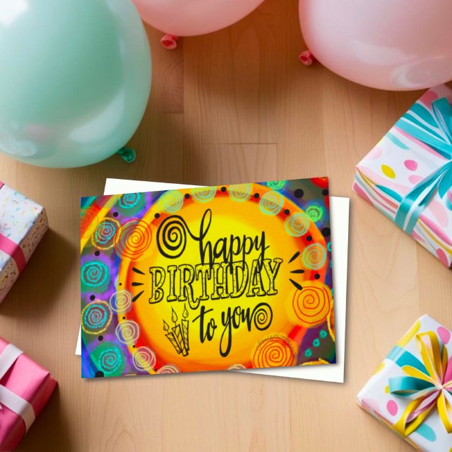 Bright Cheerful Celebrate You Fun Birthday Kids Card (Creator Uploaded)