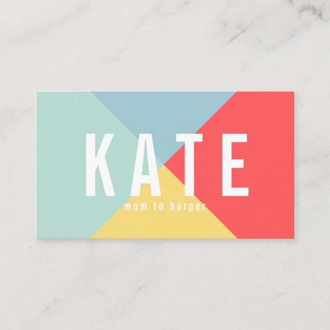 Bright Cheerful Colours Mummy Card (Front)