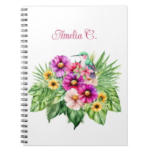 Bright Cheerful Sunflowers & Tropical  Notebook