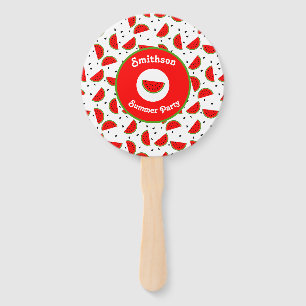 Bright Cheerful Watermelons Summer Party Hand Fan