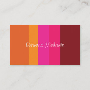 Bright & Cheery Colour Block Business Cards