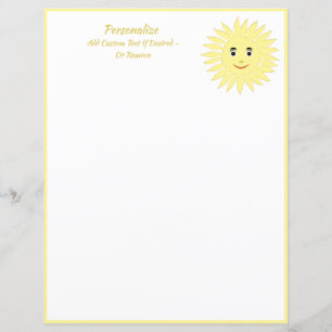 Bright & Cheery Smiling Summer Sun Personalised