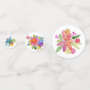 Bright & Cheery Spring Themed Flower Designs Confetti