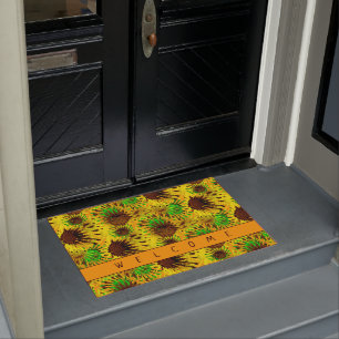 Bright & Cheery Sunflowers with Welcome Doormat