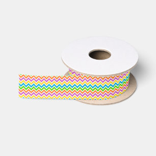 Bright Chevron Pattern Satin Ribbon