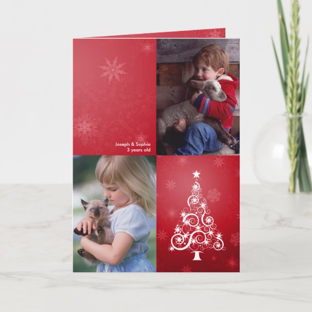 Bright Christmas Folded Photo Card (Front)