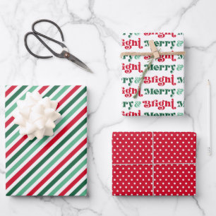 Bright Christmas Gift Wrap Modern Holiday Wrapping
