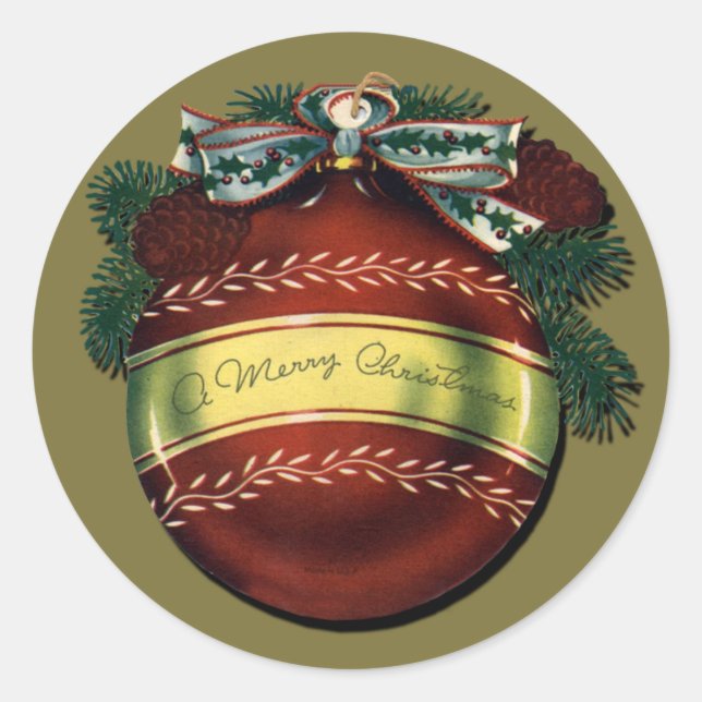 Bright Christmas Ornament Sticker (Front)