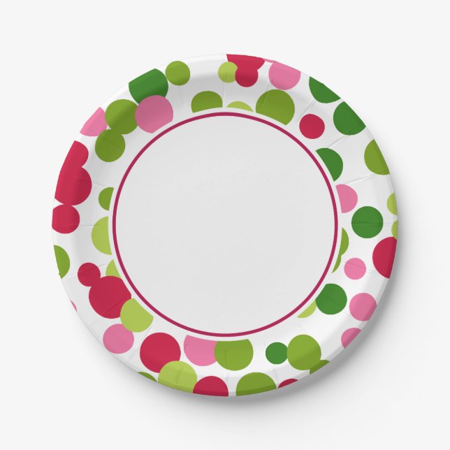 Bright Christmas Paper Plates (Front)
