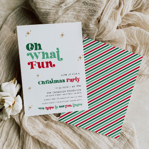 Bright Christmas Party Invitation Retro Boho Fun