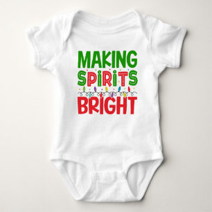 Bright Christmas Spirit Baby Bodysuit