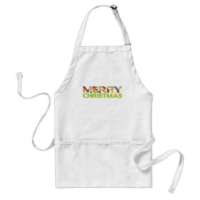 Bright Christmas Stripes Personalised Apron (Front)