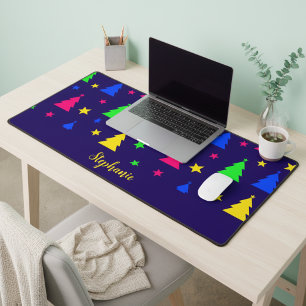 Bright Christmas Tree Festive Personalized Pattern Desk Mat