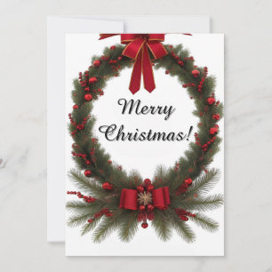 Bright Christmas Wreath Card