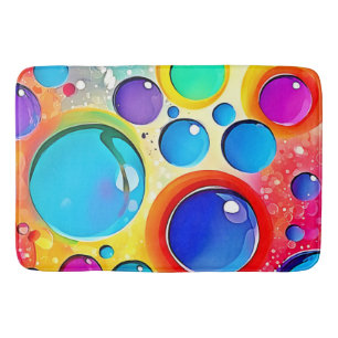 Bright Circle Pop Art Bath Mat