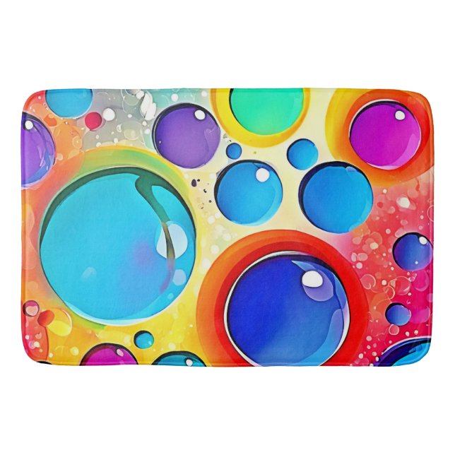 Bright Circle Pop Art Bath Mat (Front)