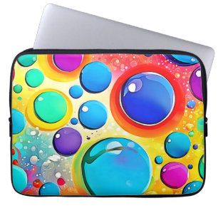 Bright Circle Pop Art Laptop Sleeve