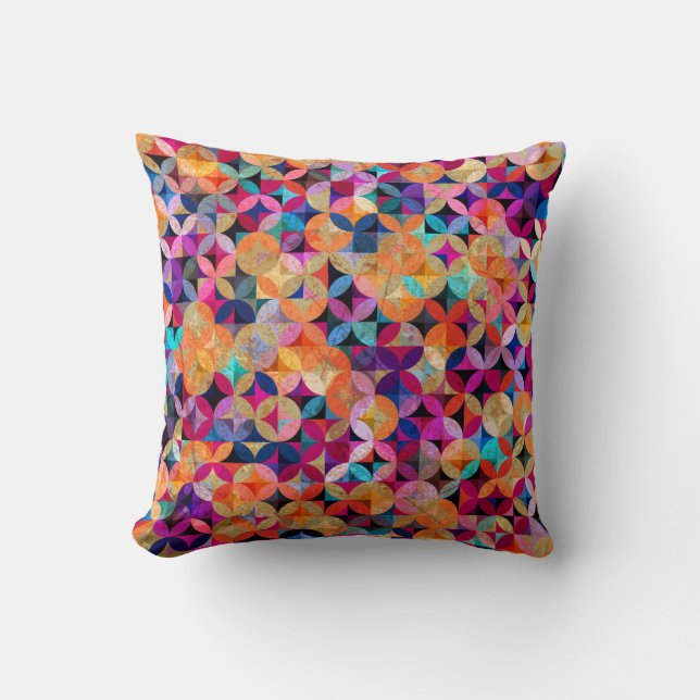 Bright Circles Abstract Vintage Background Cushion (Front)