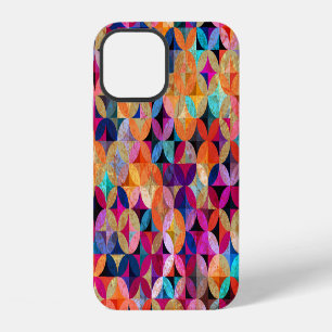 Bright Circles Abstract Vintage Background iPhone 12 Case