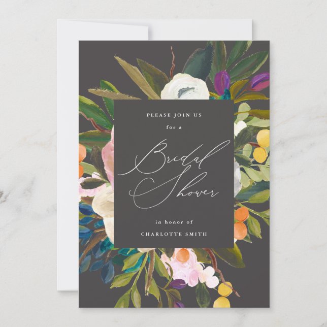 Bright Citrus Flowers | Bridal Shower Invitation (Front)