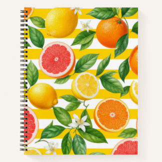Bright Citrus Stripe Notebook
