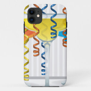 Bright cocktail and ribbon iPhone 11 case