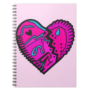 Bright Colored 80's Themed   Notebook