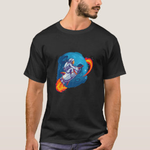 Bright Colored Graphic of Space Astronaut on a Roc T-Shirt
