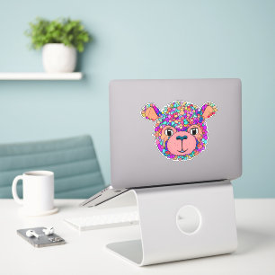 Bright colorful bear cartoon sticker