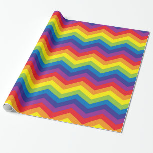 Bright Colorful Fun Rainbow Colored Wrapping Paper