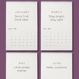 Bright & Colorful Inspiration Wall Calendar