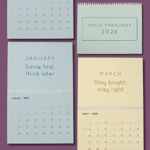 Bright & Colorful Inspiration Wall Calendar