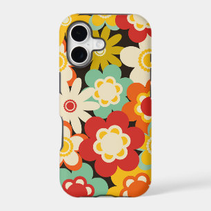 Bright Colorful Retro Cute Floral Pattern