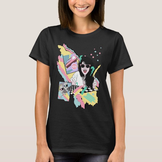 Bright & Colorful Slum Cartel 80s Girl T-Shirt (Front)