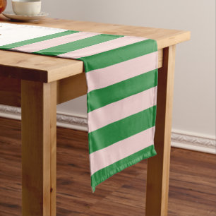 Bright Colour Stripes Modern Personalised Message Short Table Runner