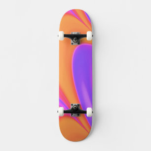 Bright Colour Swirl Skateboard